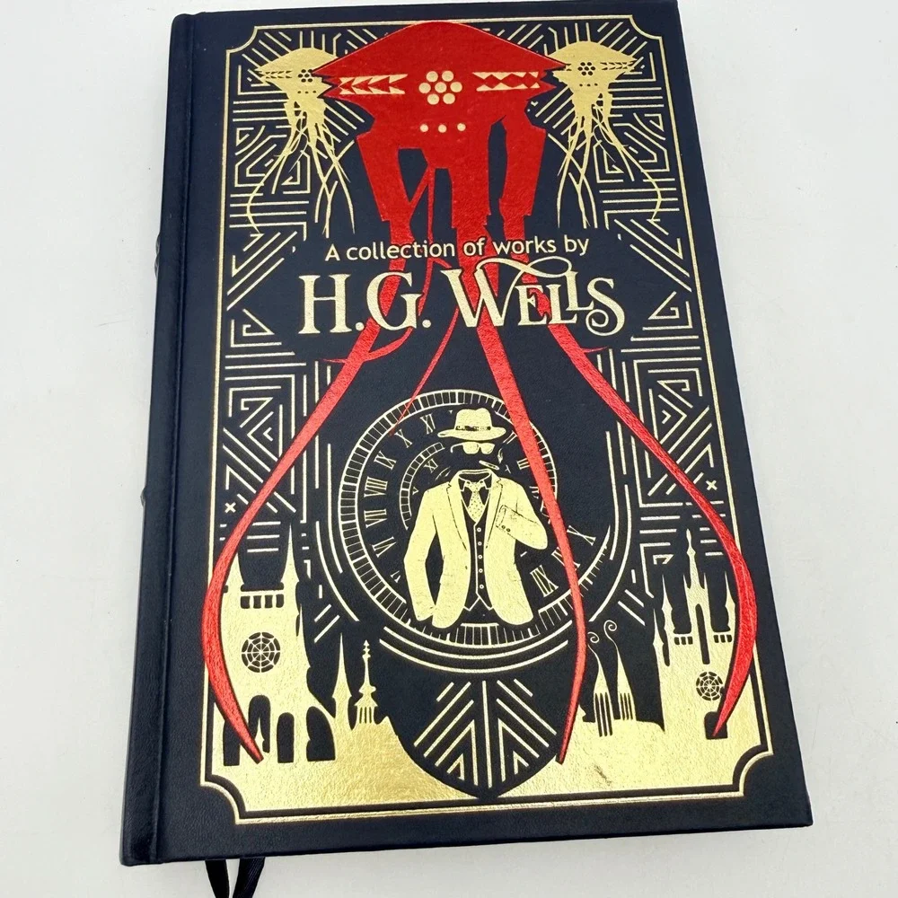 HG Wells Collection of Works Hardcover Wilco Leather Bound Gilt Edge 2023 Sci-Fi